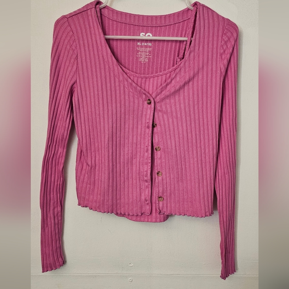 Sweater and matching pink tank